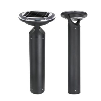 עמוד תאורה סולארי לגינה GL03 – עמוד מודרני מיציקת אלומיניום, 80 ו-100 ס"מ, סוללת LiFePO4 12Ah