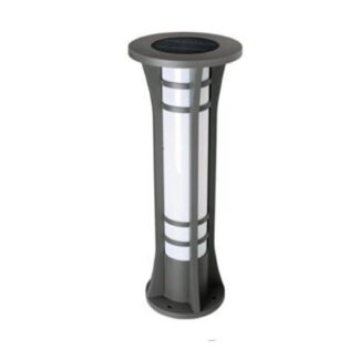 עמוד תאורה סולארי לגינה GL13 – עמוד דקורטיבי עם פסים, 80 ס"מ, סוללת LiFePO4 12Ah